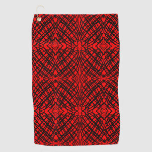 Simple Scribble   Mirror Tiling   Red   Golf Towel