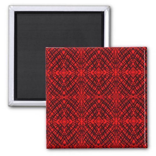 Simple Scribble  Mirror Tiling  Red  Office Magnet