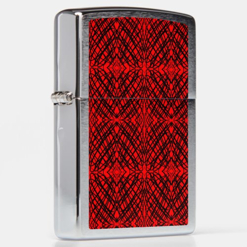 Simple Scribble  Mirror Tiling  Red  Zippo Lighter