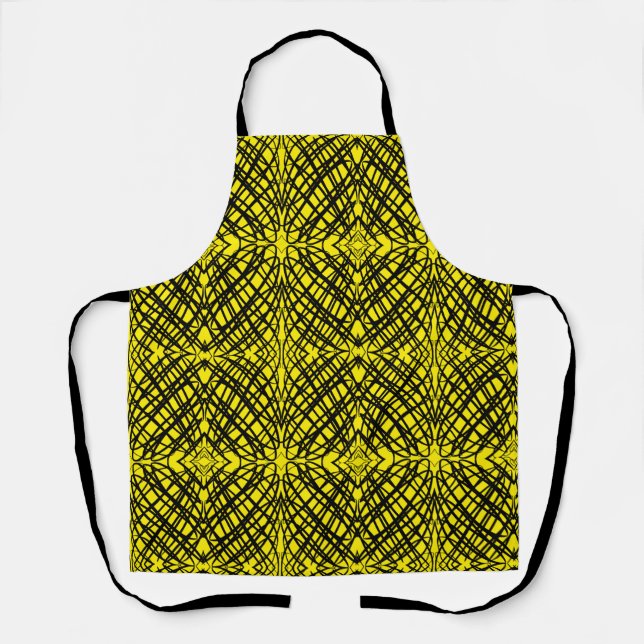 Simple Scribble | Mirror Tiling | Yellow | Apron (Front)