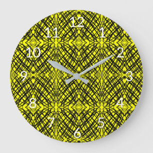 Simple Scribble   Mirror Tiling   Yellow   Large Clock