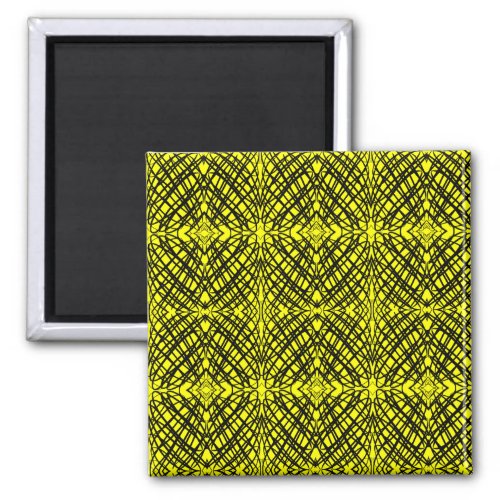 Simple Scribble  Mirror Tiling  Yellow  Office Magnet