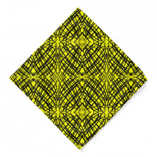 Simple Scribble   Mirror Tiling   Yellow   Pet  Bandana