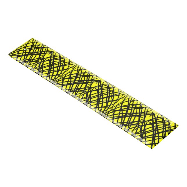Simple Scribble | Mirror Tiling | Yellow | Ruler (Angled)