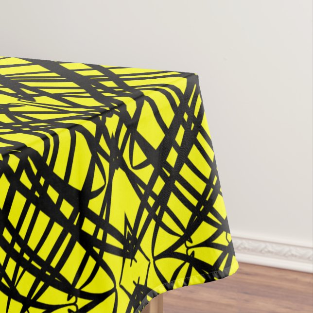 Simple Scribble | Mirror Tiling | Yellow | Tablecloth (In Situ)