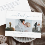 Simple Script 3  Photo Wedding  Thank You Card<br><div class="desc">Simple Script 3 Photo Wedding Thank You Card. The back includes a thank you message from the couple or you can remove it if you prefer to hand write your thank you.</div>