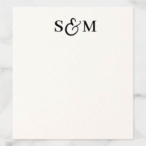 Simple Script Ampersand Monogram Wedding Envelope Liner