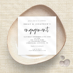 Simple Script Any Color Engagement Party Invitation