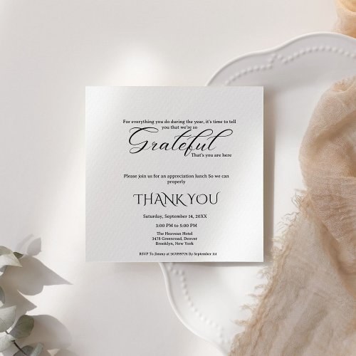 Simple script appreciation party ,grateful party 