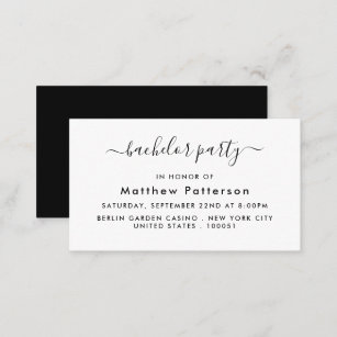 Simple Script - Bachelor Party Ticket Invitation