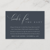 Simple Script Black Navy Books for Baby  Enclosure Card (Front)