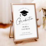 Simple Script Black & White Graduation Welcome Poster<br><div class="desc">Simple Script Black & White Graduation Welcome Poster Print. Click the personalize/edit with design tool button to customize this design with your text.</div>