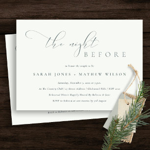 Simple Script Black White Night Before Invite