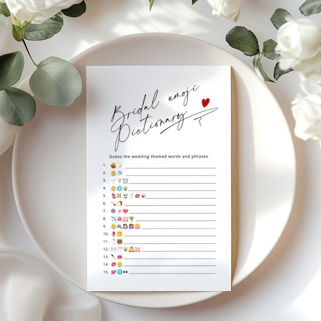 Simple script bridal shower emoji pictionary game (Creator Uploaded)