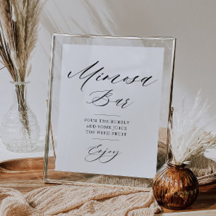 simple script bridal shower mimosa bar sign