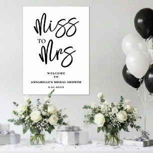 Simple Script Bridal Shower Welcome Sign