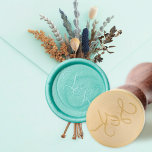 Simple Script Bride & Groom Initials Monogram Wax Seal Stamp<br><div class="desc">Add a touch of timeless elegance to your wedding invitations, favor boxes, or envelopes with this simple yet sophisticated wax seal stamping tool. Featuring the bride and groom’s initials in a flowing script, these wax seals are perfect for adding a personalized, luxurious detail to your wedding stationery, favors, and invitations....</div>