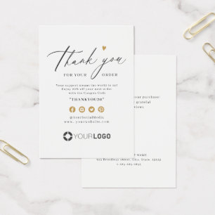 Simple script business logo thank you insert