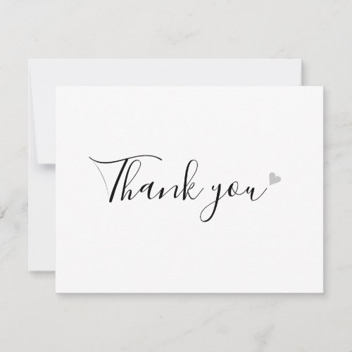 Simple Script Business Thank You Card