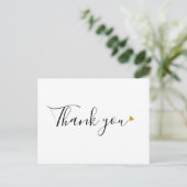 Simple Script Business Thank You Postcard | Zazzle