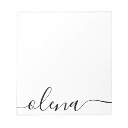 Simple  Script Calligraphy Personalized Name Notepad