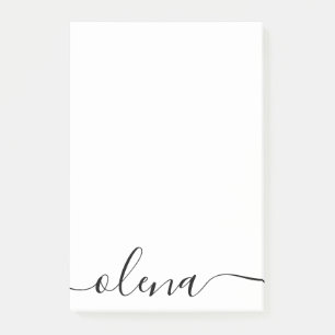 Simple Script Calligraphy Personalized Name Post-it Notes