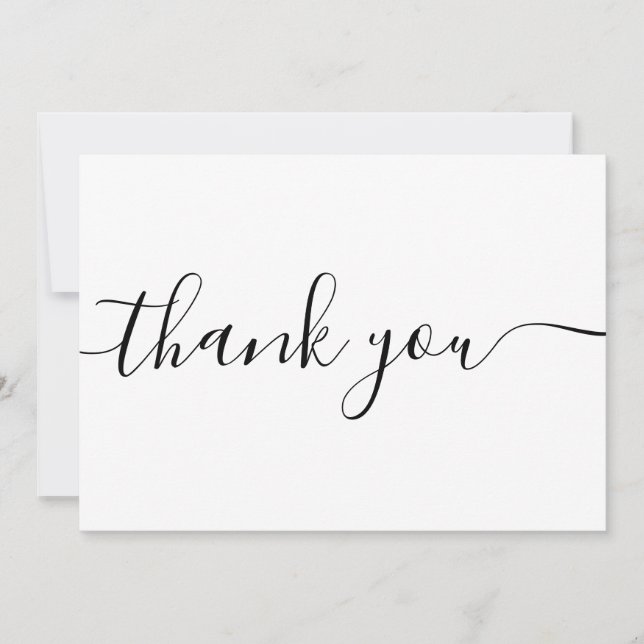 Simple  Script Calligraphy Thank You (Front)