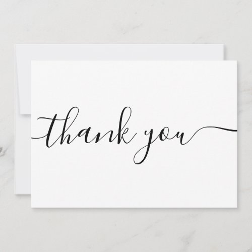 Simple  Script Calligraphy Thank You