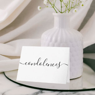 Simple Script Condolences Sympathy Card