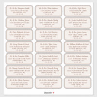 Simple Script Copper & Beige Guest Address Labels