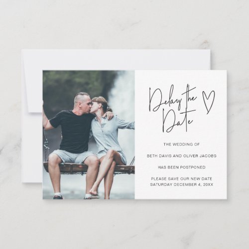 Simple Script Delay the Date Photo Invitation