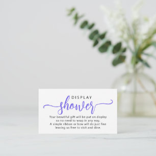 Simple Script Display Shower Enclosure Card