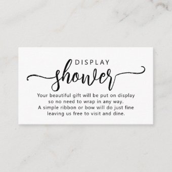 Simple Script Display Shower Enclosure Card | Zazzle