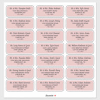 Simple Script Dusty Pink Guest Address Labels