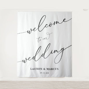 Simple Script Elegant Wedding Backdrop