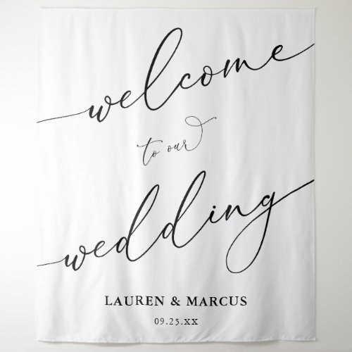 Simple Script Elegant Wedding Backdrop