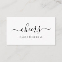 Simple Script Free Drinks Ticket - Black & White
