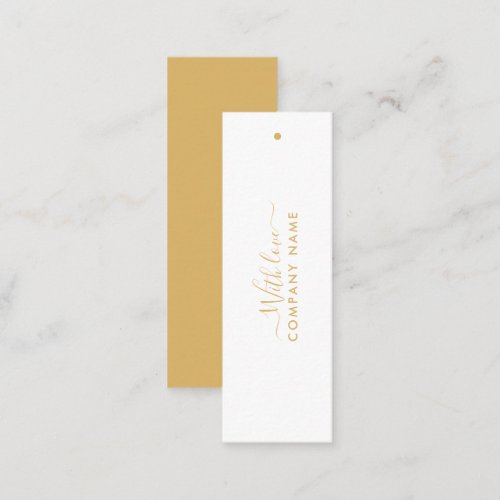 Simple Script _ Gold  White Gift Tags