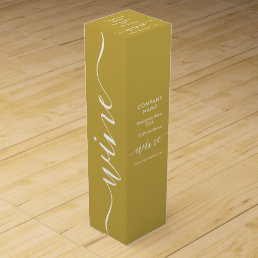 Simple Script - Gold &amp; White Wine Box