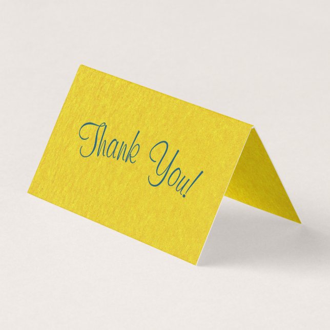 Simple script – golden papyrus Thank You card (Front)