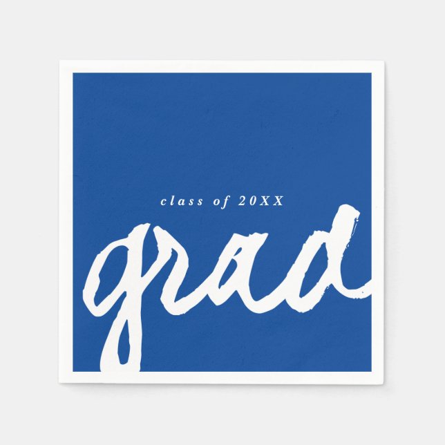 Simple Script Grad | Graduation Party Napkins (Front)