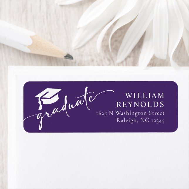 Simple Script Graduation Address Label (Insitu)