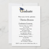 Simple script graduation ceremony class Of 2023  Announcement (Front)