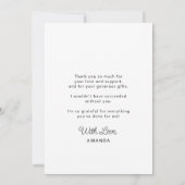 Simple script graduation custom thank you card | Zazzle