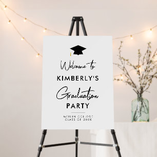 simple script graduation party welcome sign