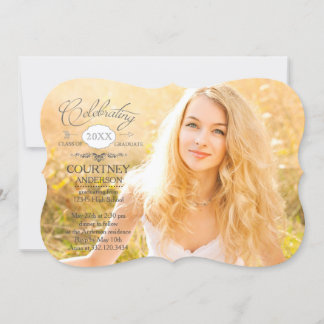 Simple Script Graduation Photo Announcement
