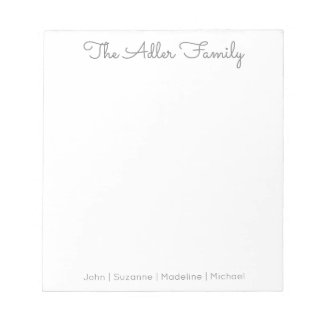 Simple Script Gray Family Notepad