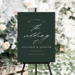 Simple Script Green Wedding Welcome Foam Board<br><div class="desc">A simple and chic versatile,  classic wedding welcome sign with script calligraphy and clean editable text. Click the edit button to customize this design.</div>
