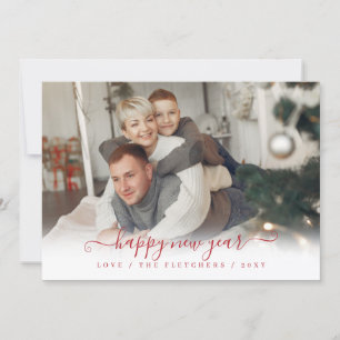 Simple Script Happy New Year Holiday Card
