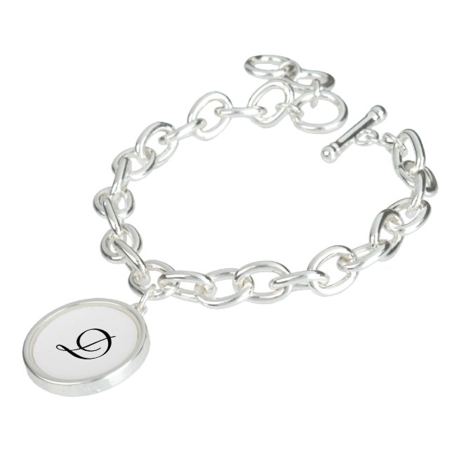 Simple Script Initial Bridesmaid Gift  Bracelet (Side)